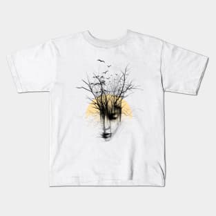 Melancholic Girl Kids T-Shirt